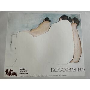 RC Gorman, Three Women, 1979, Poster, Painting, Print, Navajo, ~ 250626-WH 771